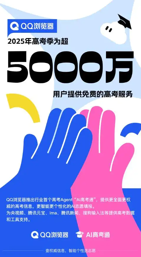 腾讯QQ浏览器AI高考通:2025年服务5000万用户,志愿填报智能解决方案