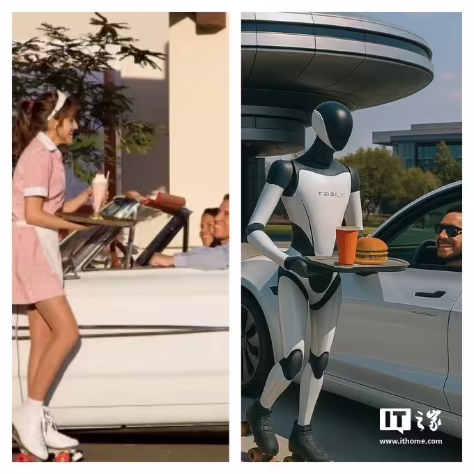 特斯拉人形机器人Optimus化身时尚送餐员:可穿戴服饰+车内服务颠覆餐饮体验