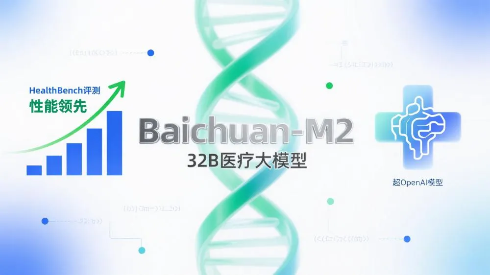 百川智能发布32B医疗大模型Baichuan-M2:HealthBench评测全球登顶,国产AI的破局时刻!