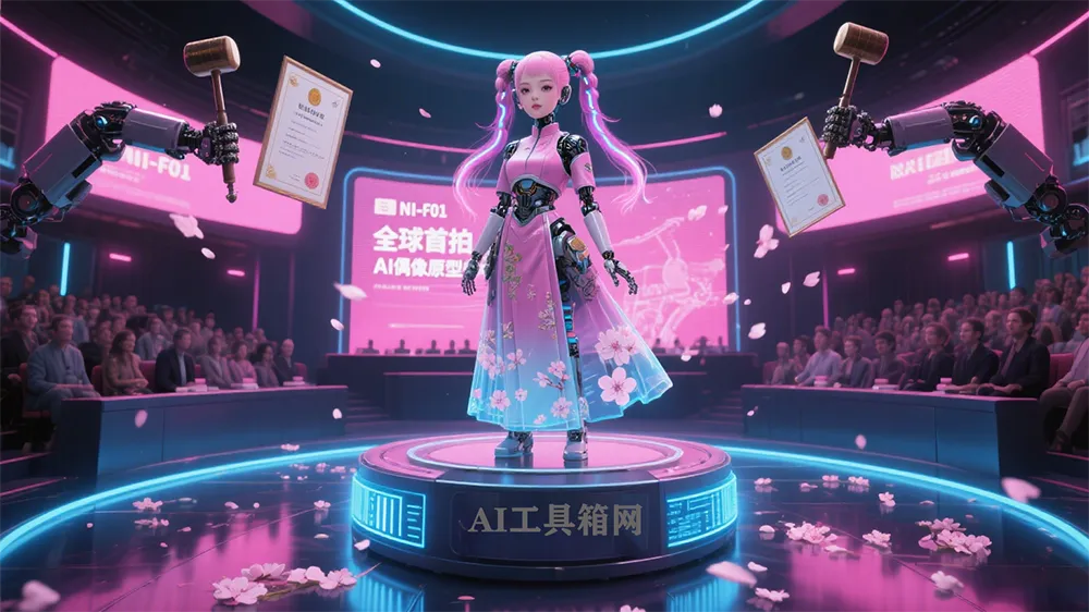 “全球首个女团机器人”灵童·念NIA-F01拍卖成交,价格超万元