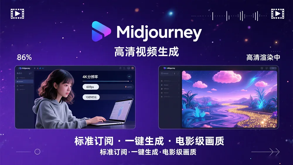 Midjourney标准订阅开放高清视频生成|创作者必备动态工具