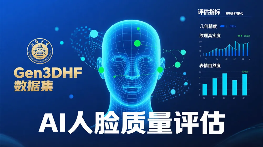 上海交大推出Gen3DHF数据集,评估AI生成3D人脸质量