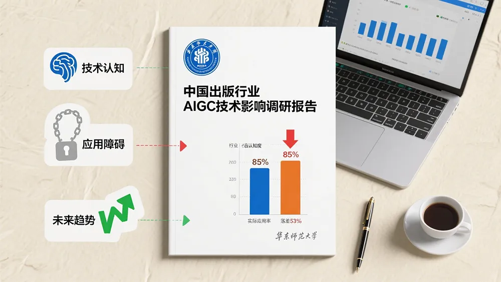 出版业AIGC应用率不足12%?华东师大报告揭示认知落差的破局路径