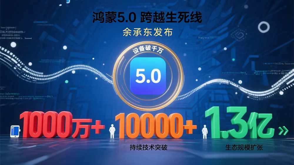 千万设备跨越“生死线”:鸿蒙5.0全栈自研重构操作系统格局
