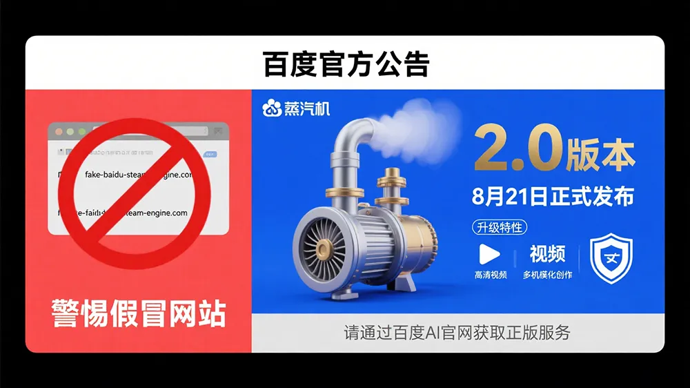 百度蒸汽机2.0明日发布:电影级AI视频生成+反欺诈指南