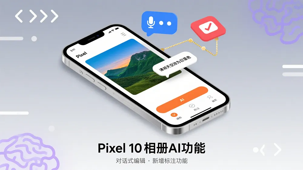 Pixel 10系列手机相册对话式AI图片编辑功能