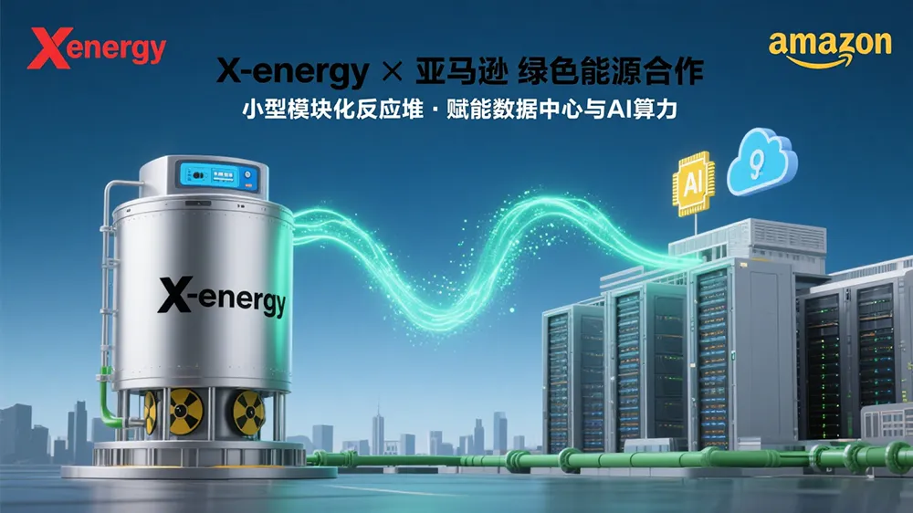 X-energy与亚马逊合作研小型模块化反应堆,供数据中心和AI电力需求。