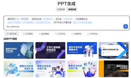 PPT生成功能面板